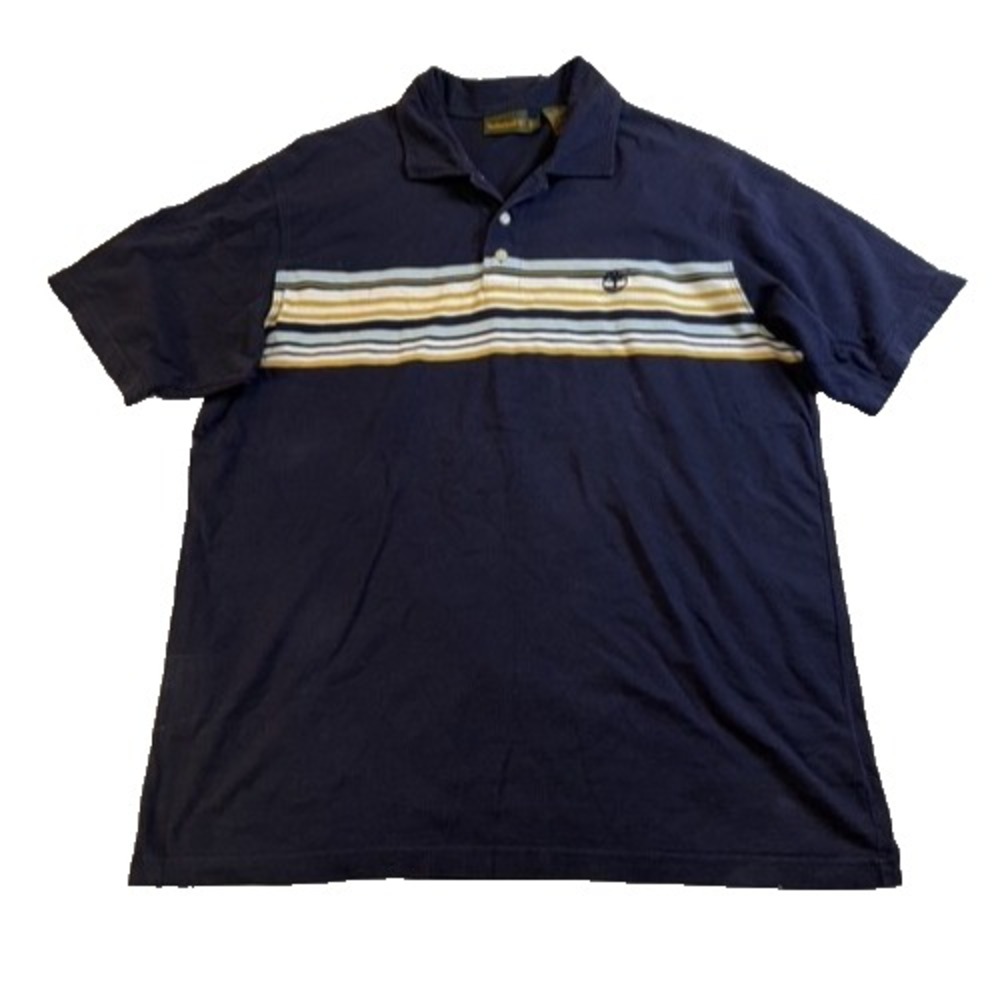 Timberland Regular Fit Men's Navy & Stripes Polo Shirt Short Sleeve Size XXL